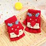 Spot Children's Gloves Autumn & Warm Flip Top Half Finger Cartoon Gloves