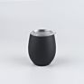 Spray Painted 12Oz Insulated Stainless Steel Stemless Mug Sparkling Double Wall Wine Tumbler Egg Shaped Mug