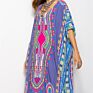 Spring and Women's Casual Dress Large Size Printing Casual Dress Robe Beach Skirt Women's Sun Skirt