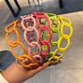 Plastic Circles Wide Chain Headbands