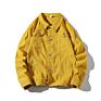 Spring Jacket Denim Big Pocket Solid Color Casual Workwear Jacket for Men