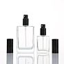 Square 50Ml Men Cologne Fine Mist Spray Perfume Glass Bottles Black Cologne Bottle