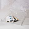 Square Mirrored Acrylic Tray for Coffee Table Elegant Style Plexiglass Storage Table Holder for Home Decor