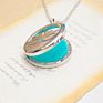 Stainless Steel Alloy Aromatherapy Perfume Essential Oil Diffuser Jewelry Hollow Lotus Pendant Photo Locket Necklace