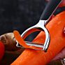 Stainless Steel Blade Potato Y Zinc Alloy Peeler Vegetable Peeler for Fruit with Non-Slip Handle