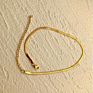 Gold Herringbone chain Snake Chain Necklace