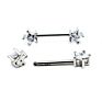 Stainless Steel Nipple Barbell Rings with Clear Star Cz Nipple Piercing Jewelry