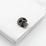 Steam Punk Antique Silver Plated Skull Brass Metal Cufflinks