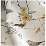 Stock Available Classic Cotton Linen Print Bird Designs White Color Ready Made Curtain for Living Room