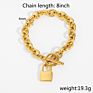 Street Ot Chain 18K Gold Plated Stainless Steel Bracelets 8Mm Width Oval Link Chain Statement Chunky Padock Bracelet