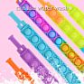 Stress Set Silicone Sj Rainbow Sensory Fun Kid Band Pulseira Watch Wristband Pulsera Push Bubble Pop Fidget Toy Bracelet