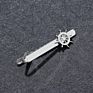 Style Creative Laser Windmill Shape Metal Silver Plated Men Business Gifts Tie Bar Clip Tie Pin