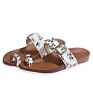 Style Fancy Flat Sandals with Clip-On Footprints
