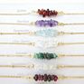 Style Natural Gemstone Chip Beads Necklace Handmade Freeform Chip Beads Chain Necklace