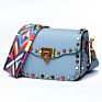 Style Popular Genuine Leather Ladies Crossbody Bag with Guitar Strap