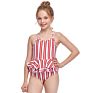 Style Printing Logo One Piece Kids Swimming Suit Children Swimwear Baby Girl Swimming Wear