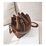 Style Pu Leather Drawstring Bucket Bag Leisure Lady Handbag