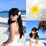 Style Sunny Bright Plumeria Flower Foam Hair Clips 3 Sizes Barrettes Hairpins Headwear Hair Accessories Kids Girls Women