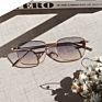 Sunborry Gradient Lens Metal Frame All-Match Street Beat Sunglasses Men Women