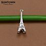 Suntown Diy Alloy Silver Pendant Mini Eiffel Tower Charms Paris Charms Bling Jewelry Women Accessories Accesorios