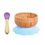 Superior Bamboo Classic Baby Plate and Spoon Baby Plate Suction Silicone for 9 Months and Older