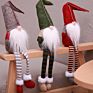Swedish Christmas Dolls Tomte Long Leg Gnome Plush Doll Handmade Home Decor Collectible Dolls Desktop Ornament