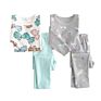 Sweet Design Sleepwear Cotton Fabric Floral Print Children Pajamas Set Kids Pijamas Sleepwear Kid
