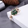T912329 Vintage Gold Beetle Insect Emerald Gemstone Resin Crystal Cultured Pearl Dangle Men Unisex Jewelry Statement Brooch