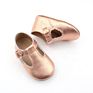 Leather Mary Jane Rose Gold Baby Shoes For Summer 3 Years