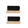 Tdf Premium Natural Wood Handle Soft Hog Hair Bristle Shoe Brush for Cleaning Leather Suede