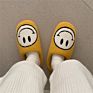 Terlik Fashionable Non-Slip Cute Bedroom Smiley Face Fuzzy House Slippers