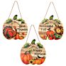 Thanksgiving Decoration Autumn Blessings Harvest Wooden Door Hanging Plaque Signs Pumpkin Turkey Home Decoration