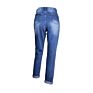 The Spot to Station European and American Style Bf Straight Tube Beggar Big Hole Jeans Loose Ripped Jeans
