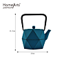 Theiere Fonte Cast Iron Teapot with Stainless Steel Filter 0.8L Tea Pot Kettle
