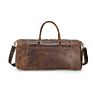 Tiding Vintage Large Mens Weekender Top Grain Crazy Horse Leather Travel Duffle Bag Overnight Bag with Shoe Compartment
