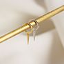Tiny Gold Plated Hoop 925 Silver Jewelry Women Mens Punk Triangle Geometric Rivet Spike Earrings