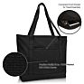 Top Design Multicolor Eco Internal Designer Tote Canvas Shopping Zipper Reusable Cotton Shoulder Bag with Pocket