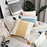 Top Yarn-Dyed Jacquard Cushion Cover Boho Tassel Decorative Pillow Geometric Pattern Cotton Cushion Cover