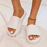 Trend Branded Green Women Slippers Fashionable Towel Terry Slides Famous Outdoor Women Toweling Slippers