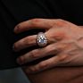 Trend Brass Diamond Bling Gold Plated Iced Out Cubic Zircon Brass Cuban Link Chain Gold Plated Finger Bling Ring