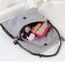 Trend Ladies Mobile Phone Bag Casual Shoulder Mini Crossbody Bag Chain Pu Leather Handbag
