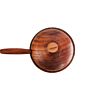 Type Kitchen Household Sugar Salt Storage Wooden Seasoning Pot with Bamboo Lid and Tray Flavouring Pot for Family