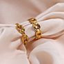 Unique Non Tarnish Jewelry Link Chain Rings Stainless Steel Jewelry 18K Gold Plated Knuckle Rings