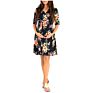 V-Neck Wrap Self-Tie Waist Dress Breastfeeding Maternity Dresses Pregnant Women