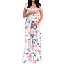V Neck Bandage Floral Print Pregnancy Clothes Maternity Wear Dresses