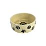 Various Size Paw Pattern round Non-Toxic Natural Pet Fedder Ceramic Dog Bowl