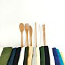 Vbatty Disposable Tableware Set Reusable Cutlery Biodegradable Flatware Eco-Friendly Bamboo Dinnerware for Travel Use