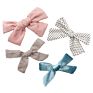 Velvet Hair Bow Clips Girl Bow Clip Set of 4