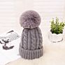 Velvet Hat Cap Women Knitting Cap Faux Fur Pompoms Beanie Hat