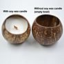 Vietnam Eco Small Coconut Shell Fragrance Candle Bowl Wooden Wick